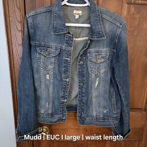VGUC "Y2K" Mudd distressed denim jacket